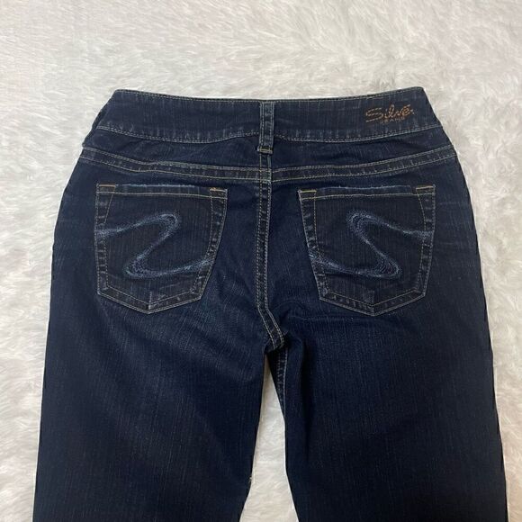 Silver Jeans Suki Bootcut Womens Jeans Size 28x32 Dark Wash Blue Denim - Picture 9 of 9